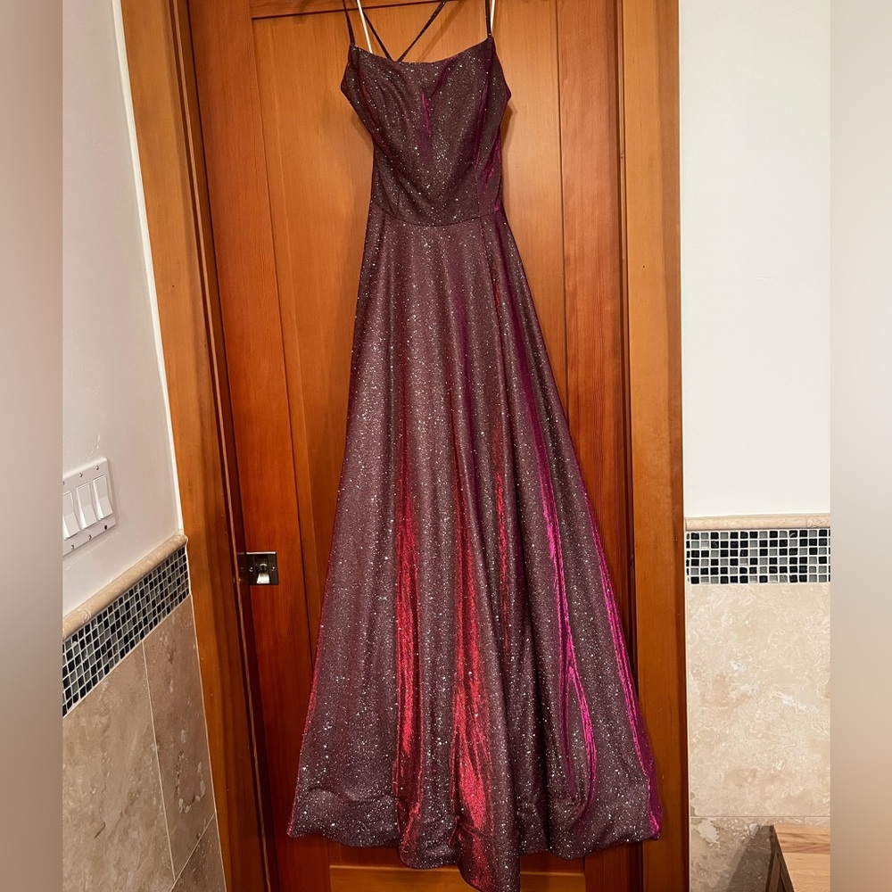 Fuchsia Pink Prom Dress - Picture 4 of 4